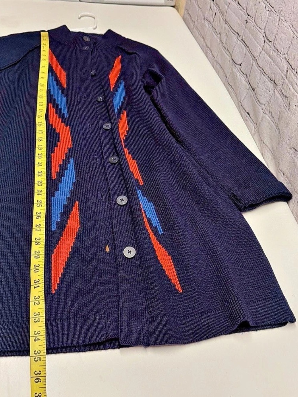 Pendleton Geometric Merino Wool Cardigan Size Large - Picture 6 of 9